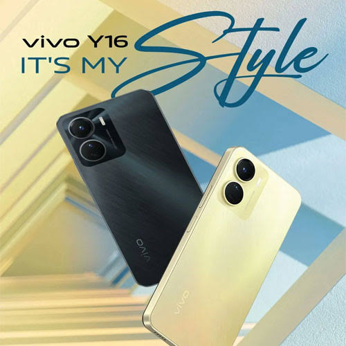 Vivo Y16- 6.51",4GB/64GB,13/2MP+5MP,  4G,5000mAh-Stellar Black